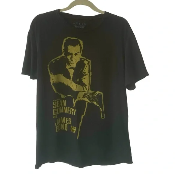 Y2k Vtg James Bond 007 Starring Sean Connery Movie T-shirt Sz XL Guess 2012 - Picture 1 of 7